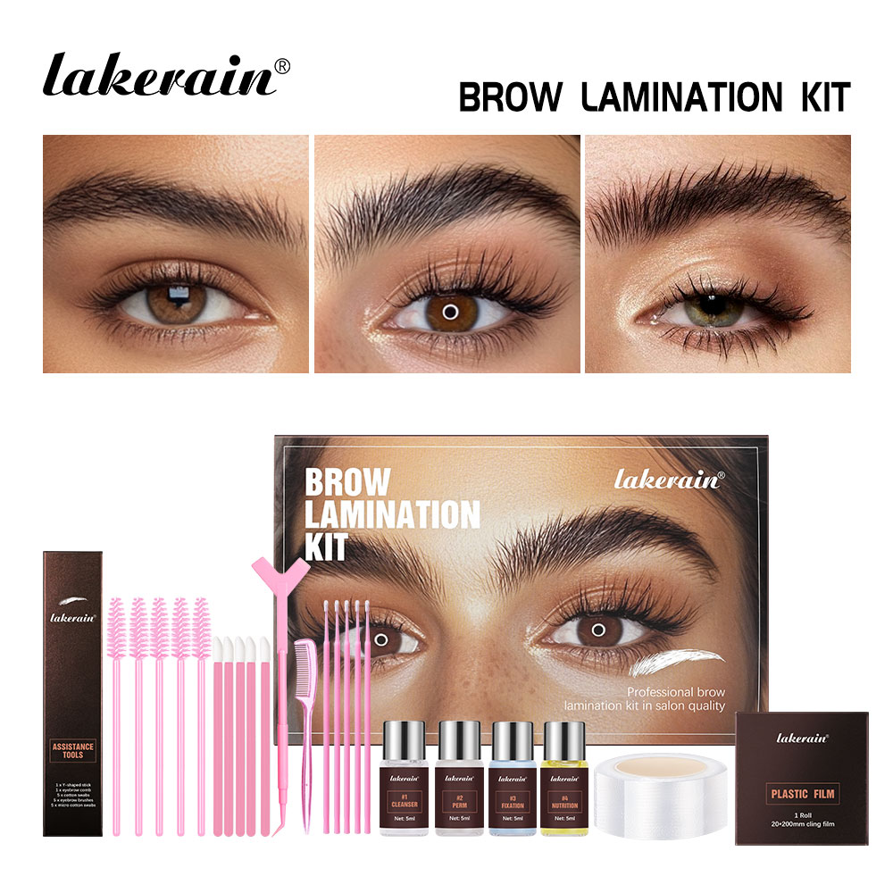 Brow Lamination Kit - Semipermanentes Augenbrauenlift-Dauerwellen-Brauenlaminierungsset, professionell, mit Frischhaltefolie, Ernährung,