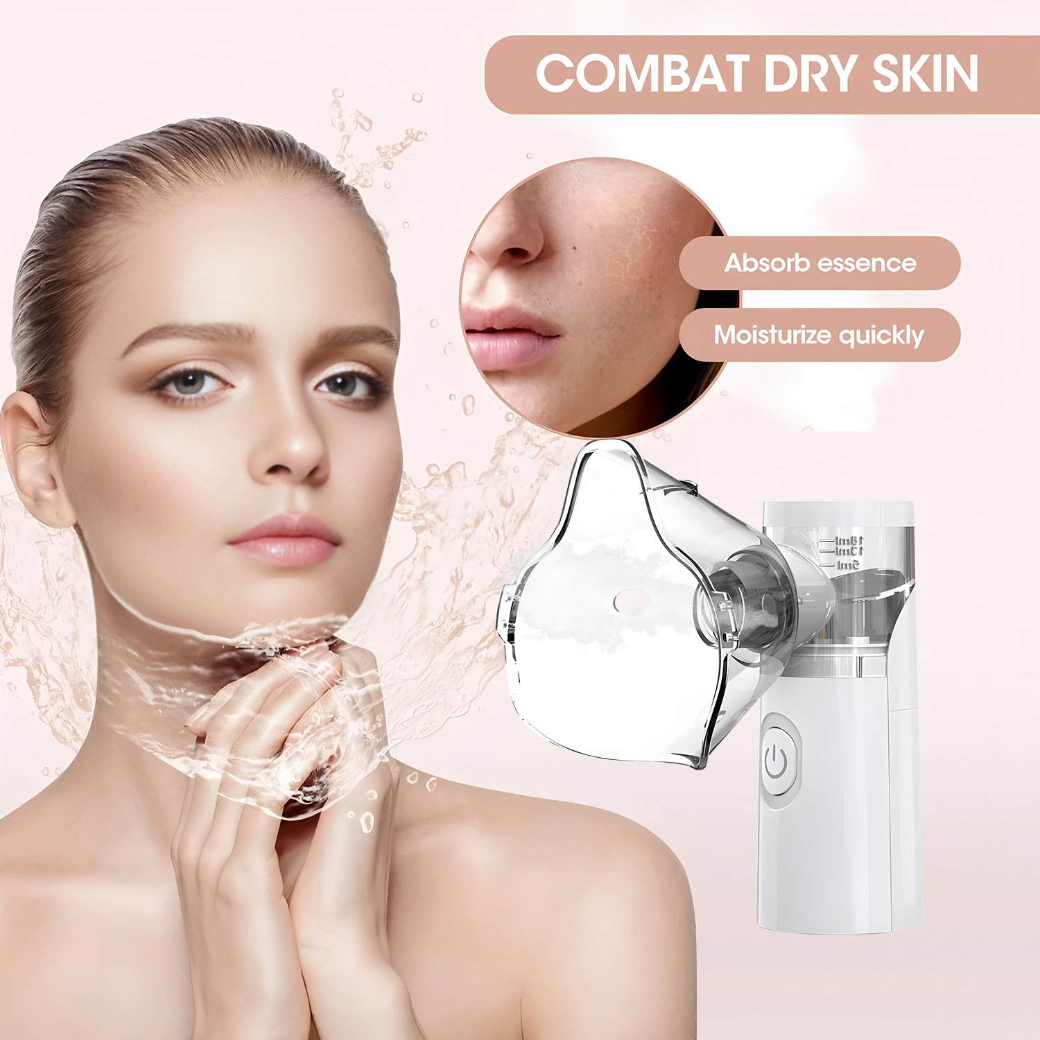 Facial Steamer Nano - Neuer Tragbarer Gesichtsdampfer mit 3 Stufen,