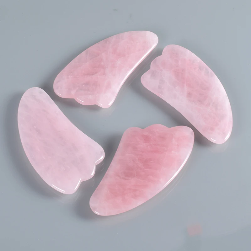 Gua Sha Tool Rose Quartz - Rosenquarz Gua Sha Brett Natürlicher Jadestein