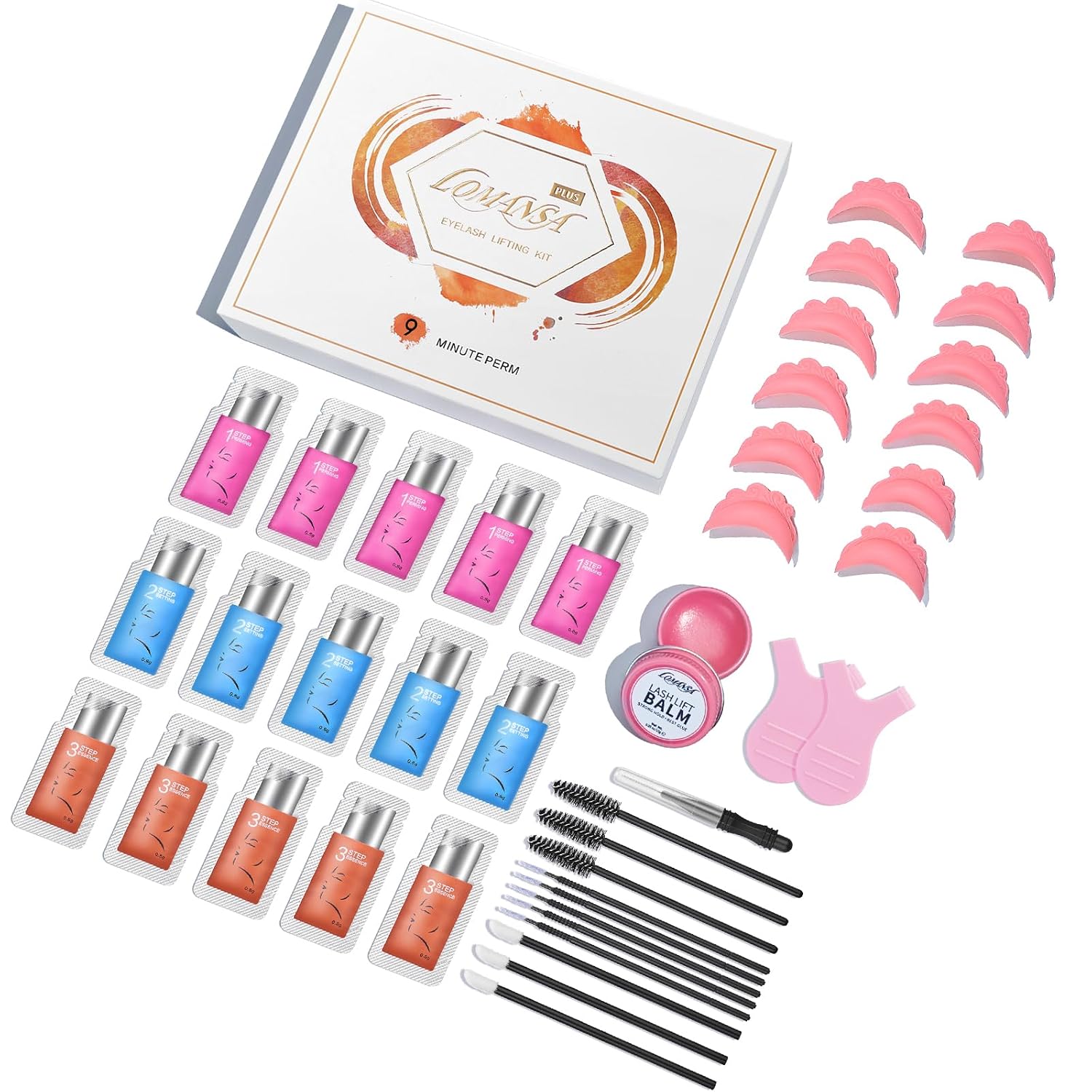 Brow Lamination Kit - Lomansa Wimpernlifting-Set, Wimperndauerwellen-Set, Sachets, Lotion, Augenbrauenlaminierungs-Set,
