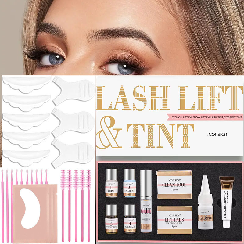 Brow Lamination Kit - ICONSIGN Wimpernlifting und Färbeset Professionelles Wimpernlifting-Färbeset