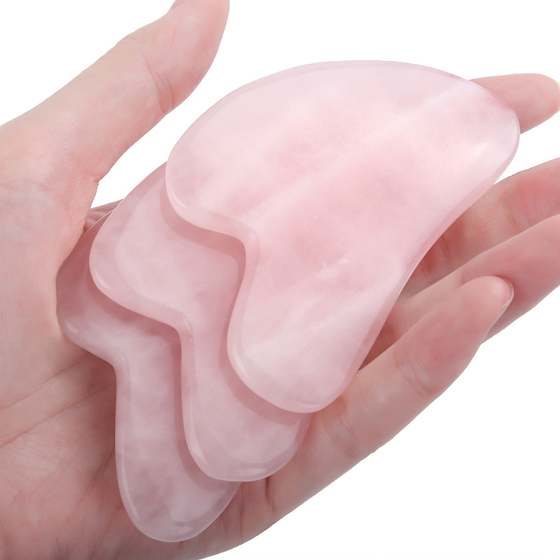 Gua Sha Tool Rose Quartz - Rose Quarz Jade Guasha Massage Werkzeug