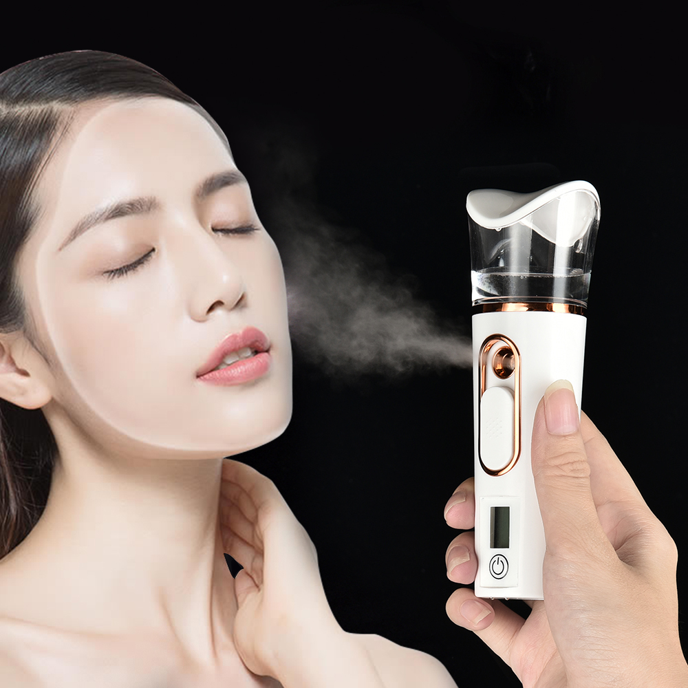 Facial Steamer Nano - Gesichtsdampfer Nano-Zerstäuber 25ml Feuchtigkeitsspendend mit Feuchtigkeitstester