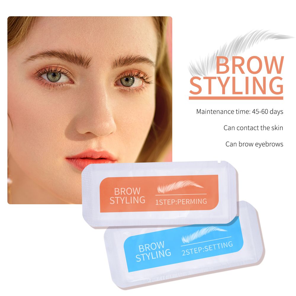 Brow Lamination Kit - Wasserfestes, langanhaltendes Augenbrauen-Setting-Kit für den Heimgebrauch,