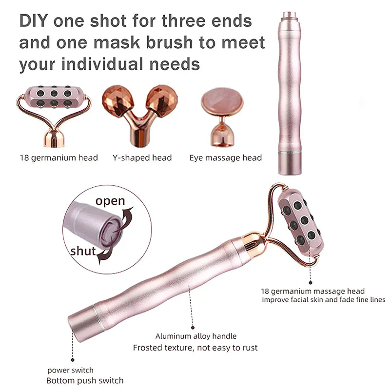 3 In 1 3D Roller Germanium Ste – Gua Sha Tool Rose Quartz Bewertung und Preis