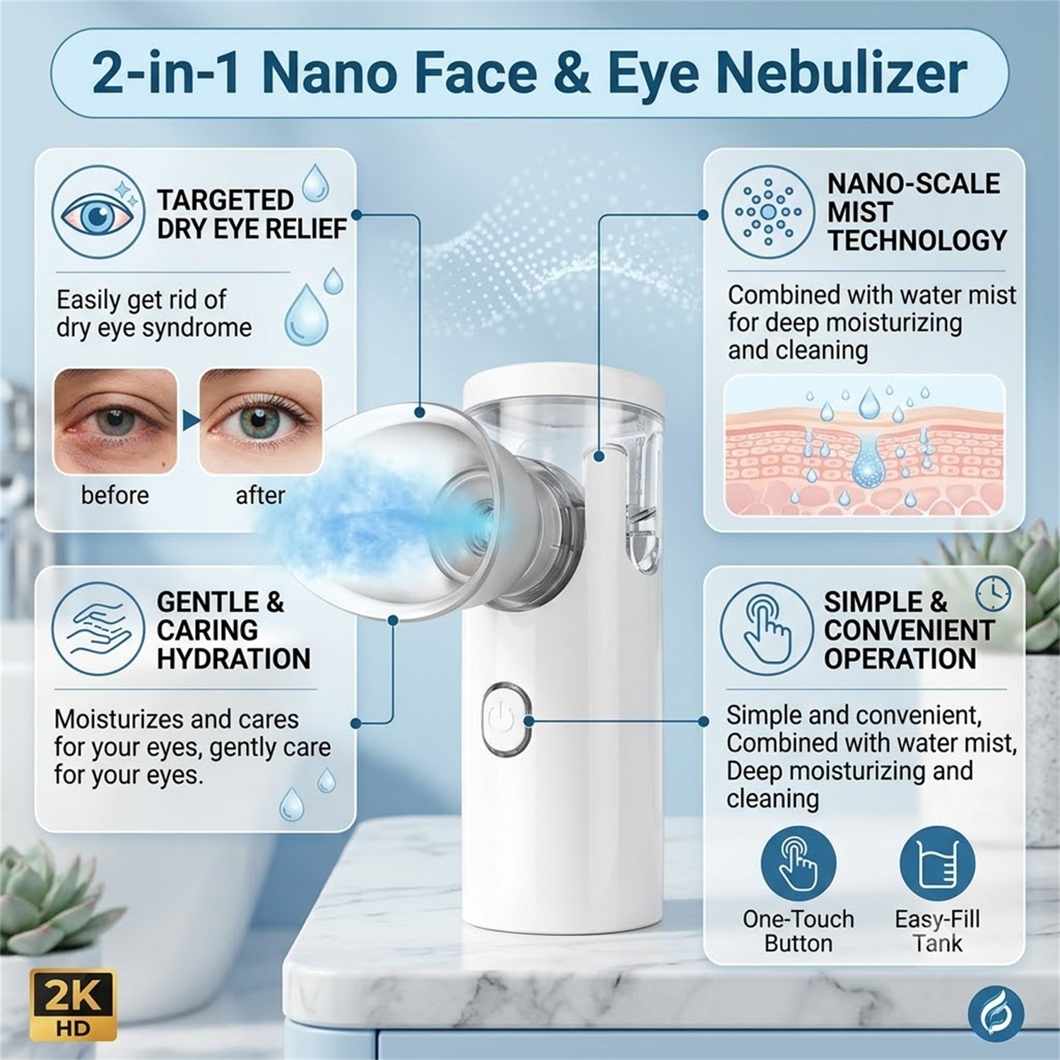 Elektrischer Augen-Nano-Sprühe – Facial Steamer Nano Bewertung und Preis