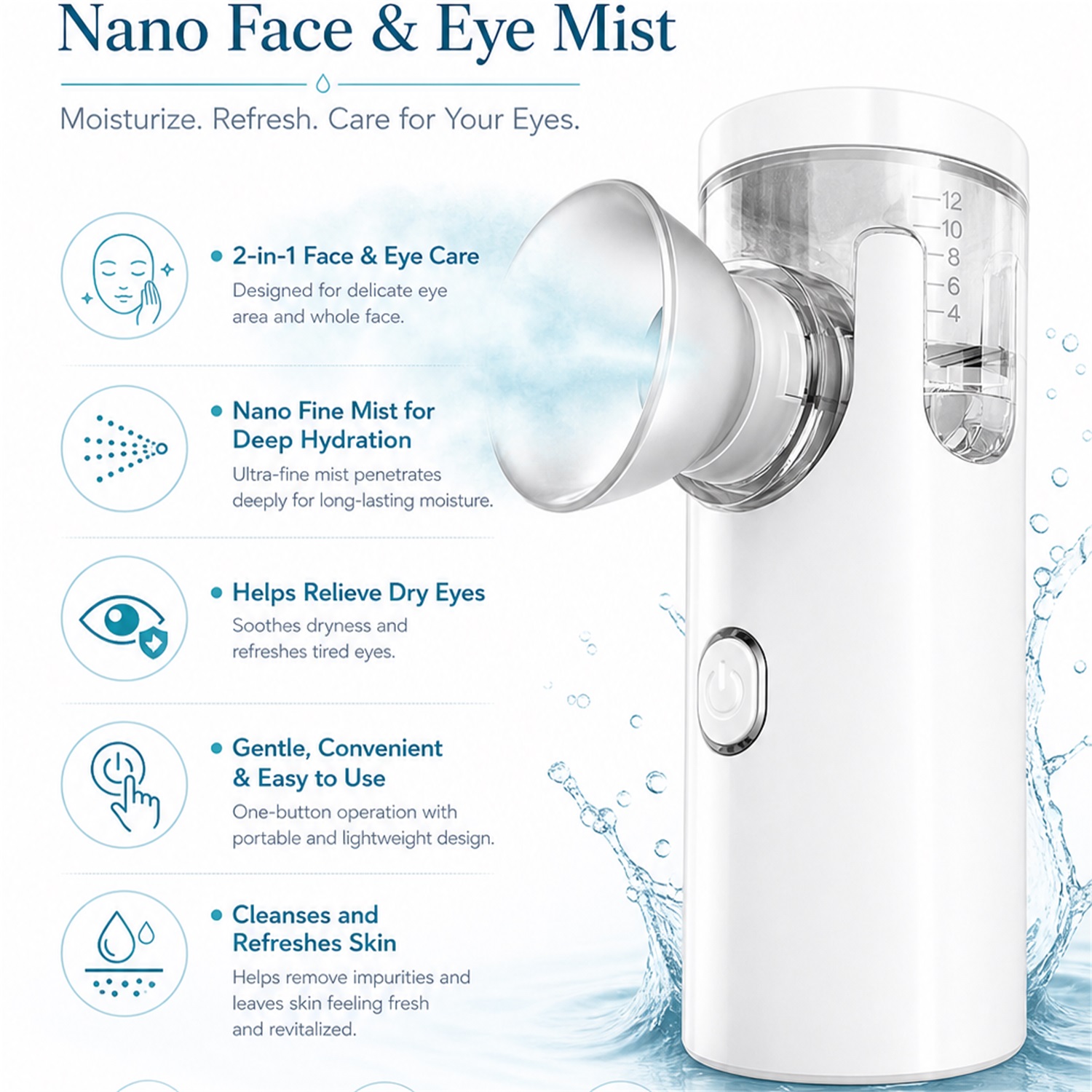 Elektrischer Augen-Nano-Sprühe – Facial Steamer Nano Bewertung und Preis