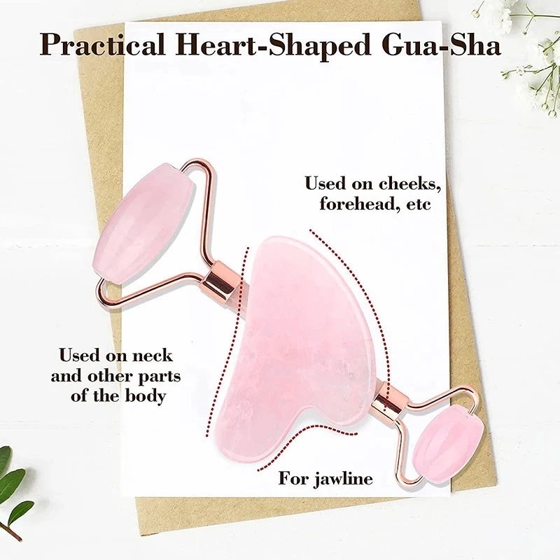 Rosenquarz Natürlicher Jade-Ro – Gua Sha Tool Rose Quartz Bewertung und Preis