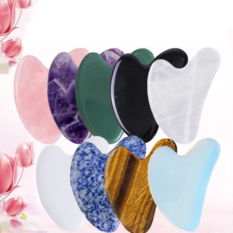 10 stücke natürliche Jade Gua  – Gua Sha Tool Rose Quartz Bewertung und Preis