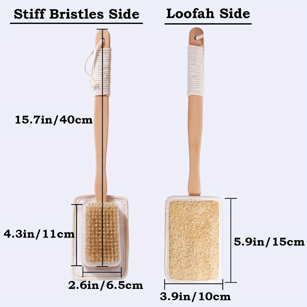 Holz-Badebürste mit langem Gri – Body Loofah Natural Bewertung und Preis