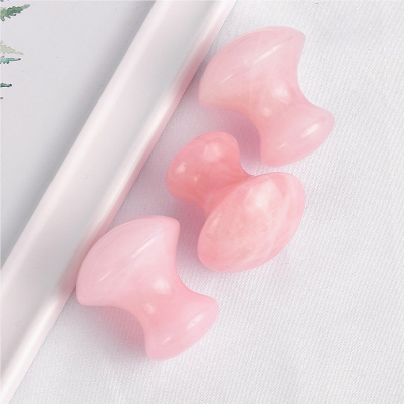 1pc Pilz Form Guasha Gesichts  – Gua Sha Tool Rose Quartz Bewertung und Preis